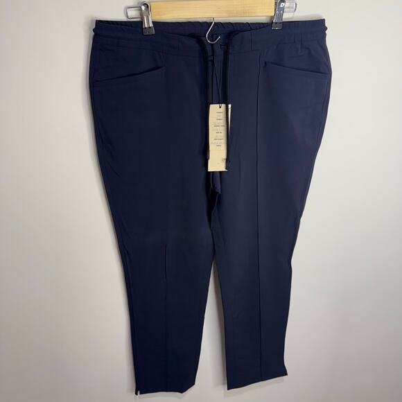 NEW Borelio Men’s Dress Pants 34 Sean Relax Fit Navy Blue Stretch Waist Band - Picture 1 of 8